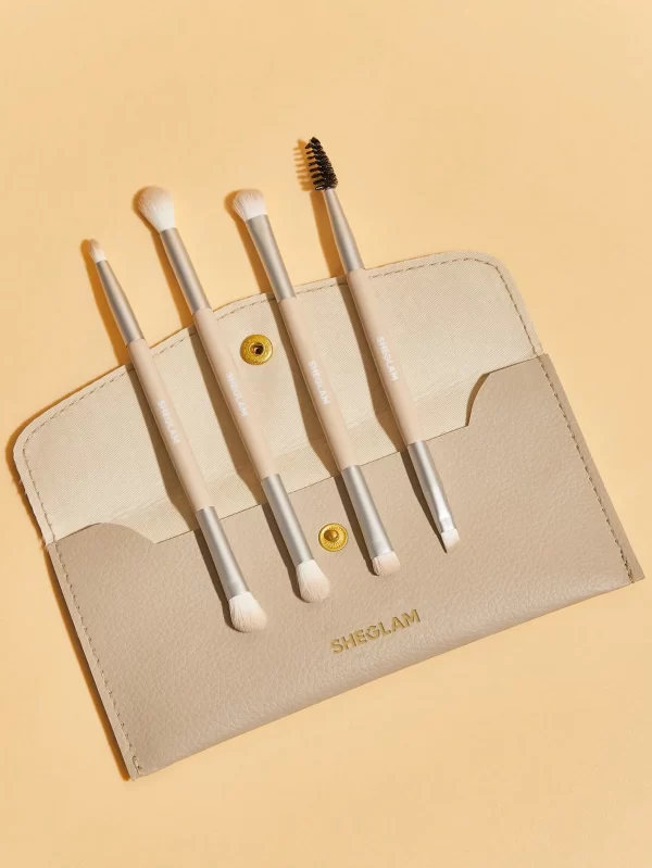 Sheglam 101 Eye Essentials Brush Set With Bag