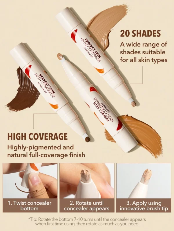 SHEGLAM Perfect Skin High Coverage Concealer - Image 3