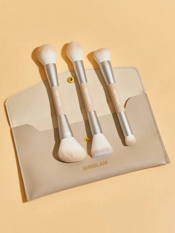 SHEGLAM GLAM 101 FACE ESSENTIALS BRUSH SET WITH BAG