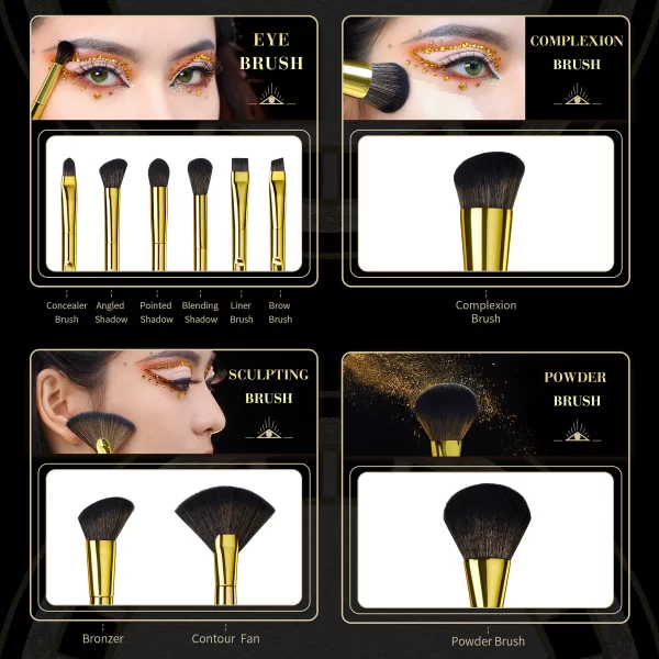 Jessup Royal Iconic Makeup Brush Set - Image 2