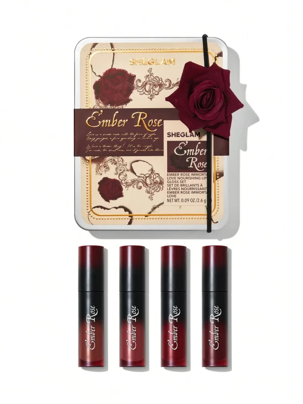 Sheglam Ember Rose Immortal Love Nourishing Lip Gloss Set - Image 4