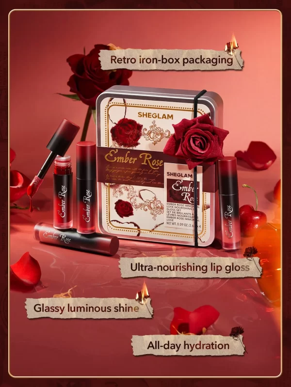 Sheglam Ember Rose Immortal Love Nourishing Lip Gloss Set