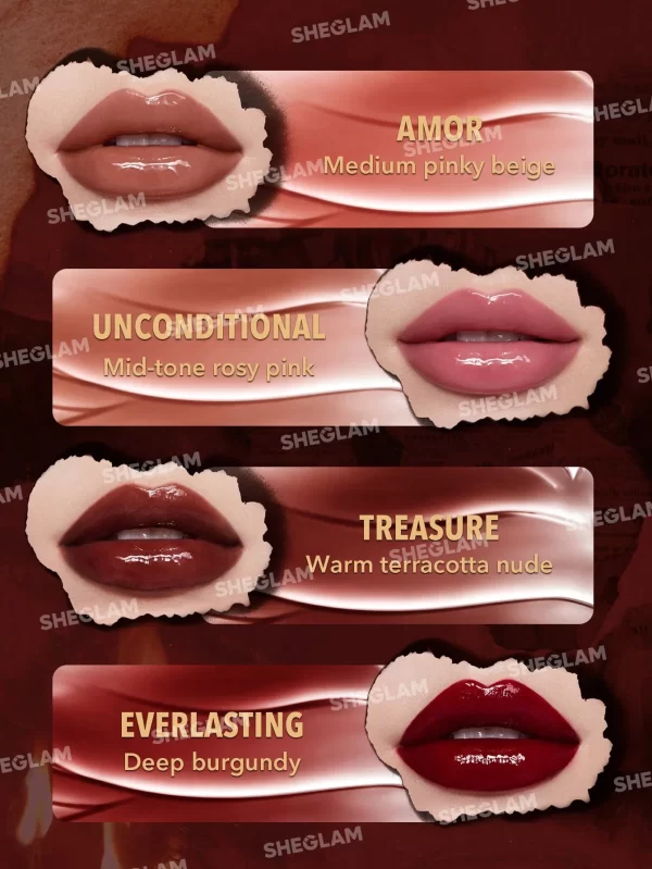 Sheglam Ember Rose Immortal Love Nourishing Lip Gloss Set - Image 3