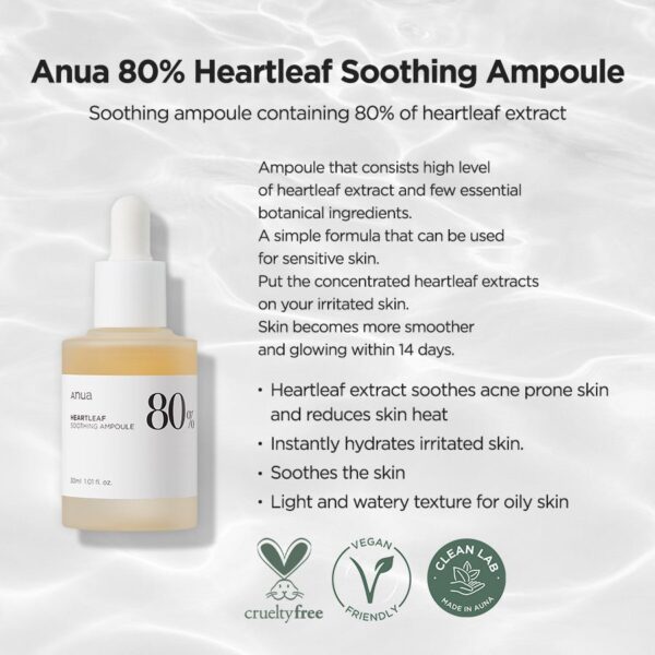 Anua Heartleaf 80 Moisture Soothing ampoule - Image 2