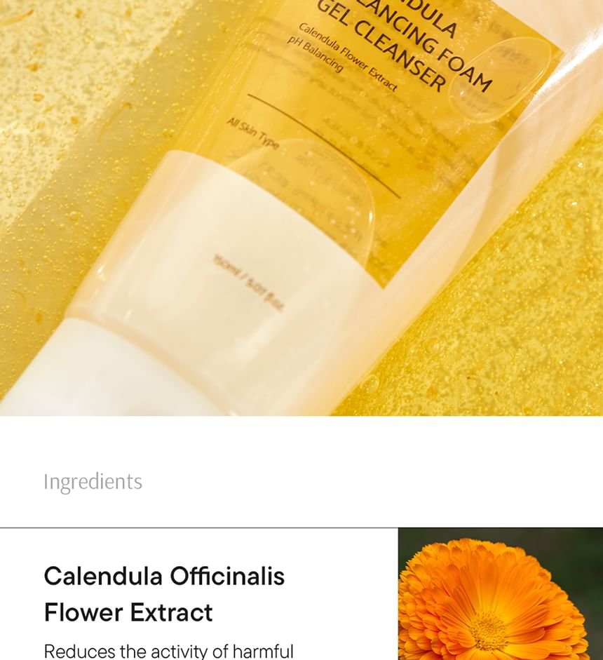 Iunik - Calendula Balancing Foam Gel Cleanser - Image 3