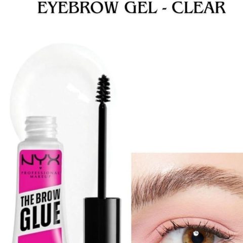 Nyx Professional Makeup - Brow Glue, Extreme Hold Eyebrow Gel, Clear, Stocking Stuffers 0.17 oz