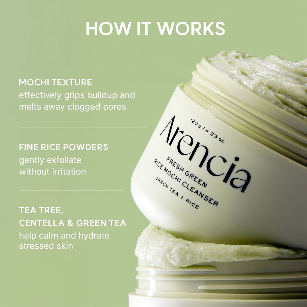 Arencia Fresh Green Rice Mochi Cleanser Green Tea +Rice - Image 3